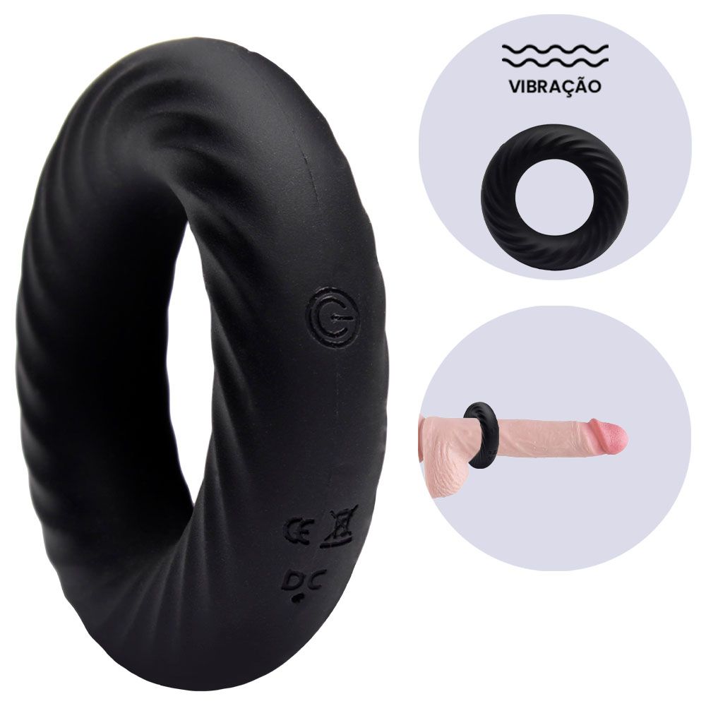 Anel Peniano contrele sem fio 10 vibrações (8647) recarregável