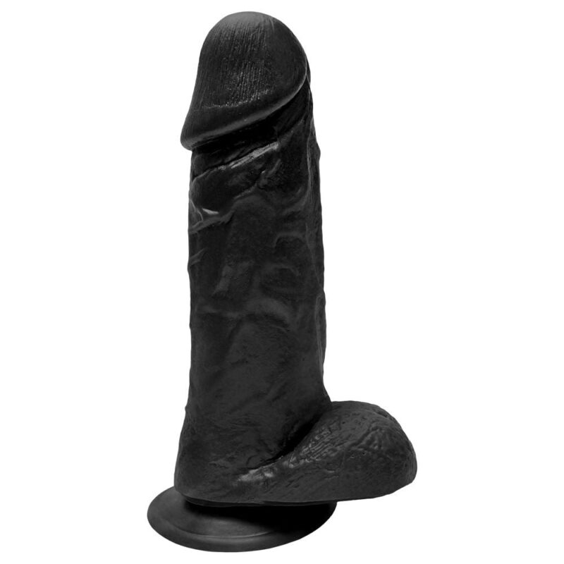 HÉLIO - Pênis De Borracha Maciça 18,7 X 4,4Cm (R8ESVBL) preto