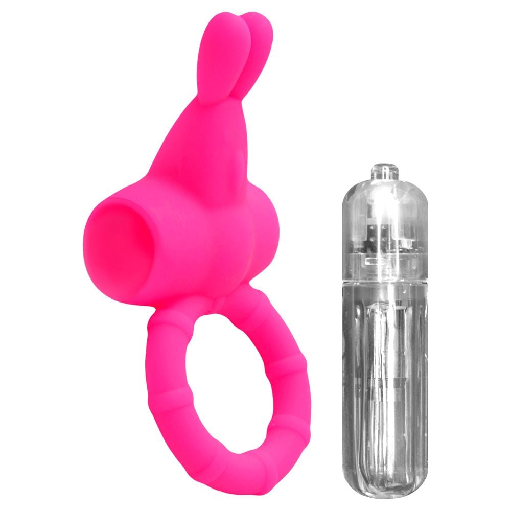 Anel Silicone Vibração Rabbit (AN010) rosa — foto 6