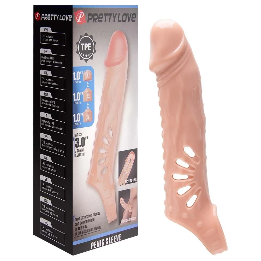 Capa Peniana 24cm Extensor na Ponta Pretty Love