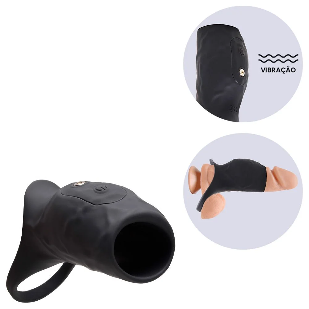 Meia Capa Peniana Com 10 Modos De V1br4ç40 (CA087)