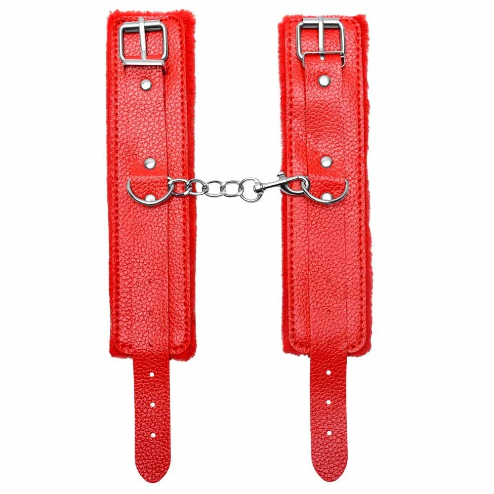 Algemas Em Couro Forro Macio (al004) vermelho — foto 3