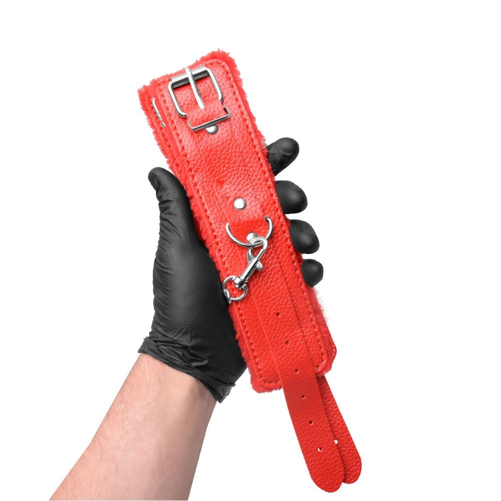 Algemas Em Couro Forro Macio (al004) vermelho — foto 2