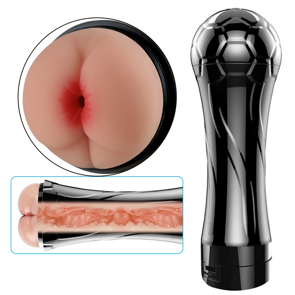 Masturbador Taça / Lanterna Ânus Com Vibração 1020