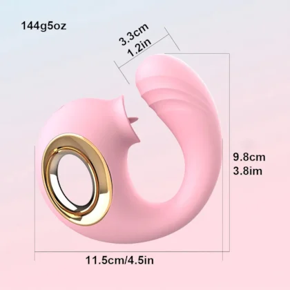 Vibrador ponto G com estimulador de clitóris 10 intensidades (8235) recarregável — foto 2