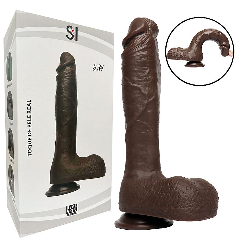 Pênis Realístico - 25,0 x 4,8 cm - Marrom (9527) recarregável — foto 8