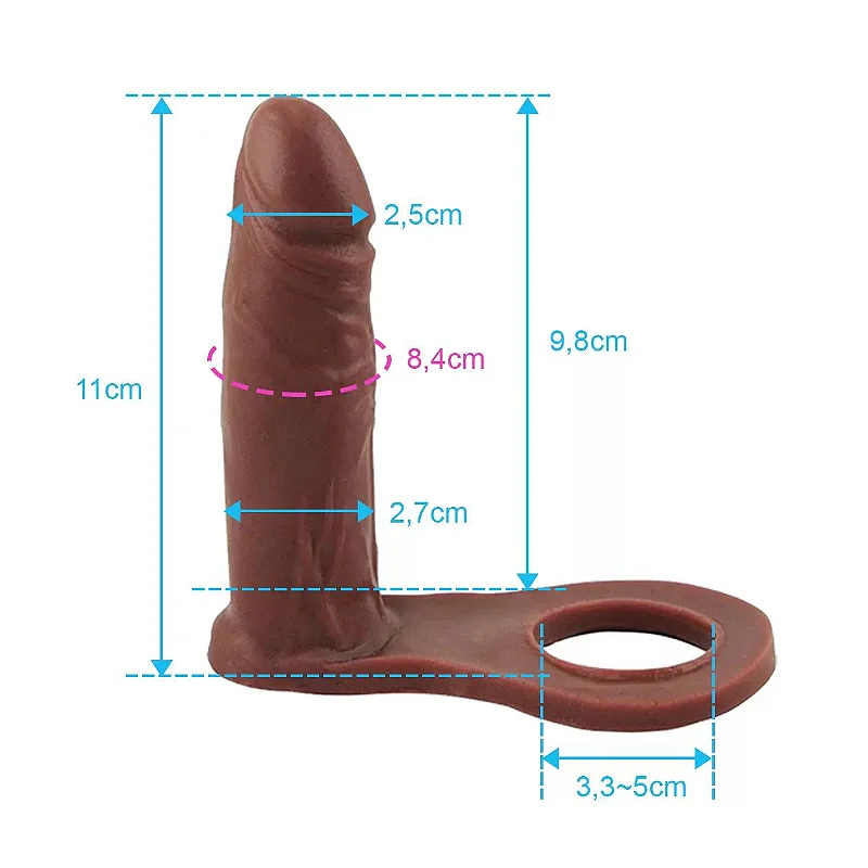 Parceiro 11cm x 2,7cm – Anel Companheiro com Glande e Veias – Mr. Dick