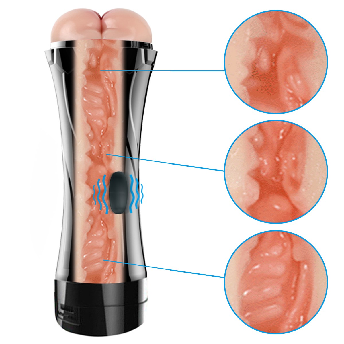 Masturbador Taça / Lanterna Ânus Com Vibração 1020 — foto 3
