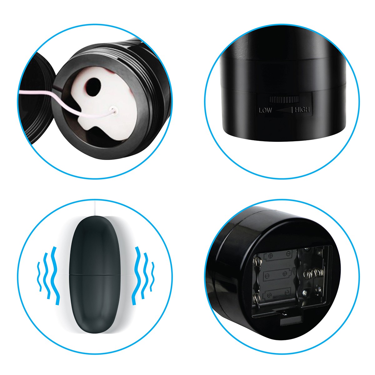 Masturbador Taça / Lanterna Ânus Com Vibração 1020 — foto 2