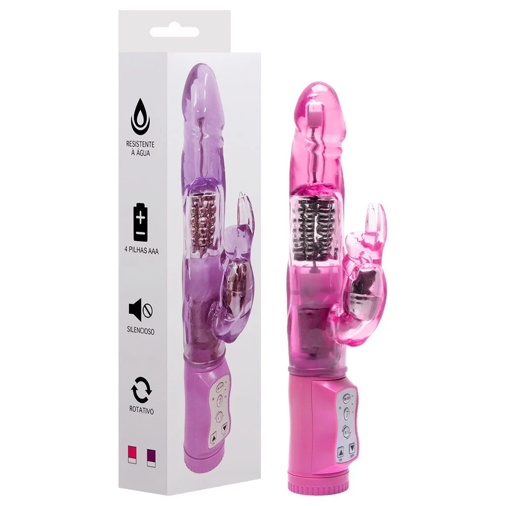 Vibrador Rotativo Rabbit 7 Vibrações 22 X 3Cm (RT001) pilha — foto 9