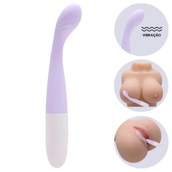 Vibrador Ponto G Textura 10 Vibrações Rosa Pilha