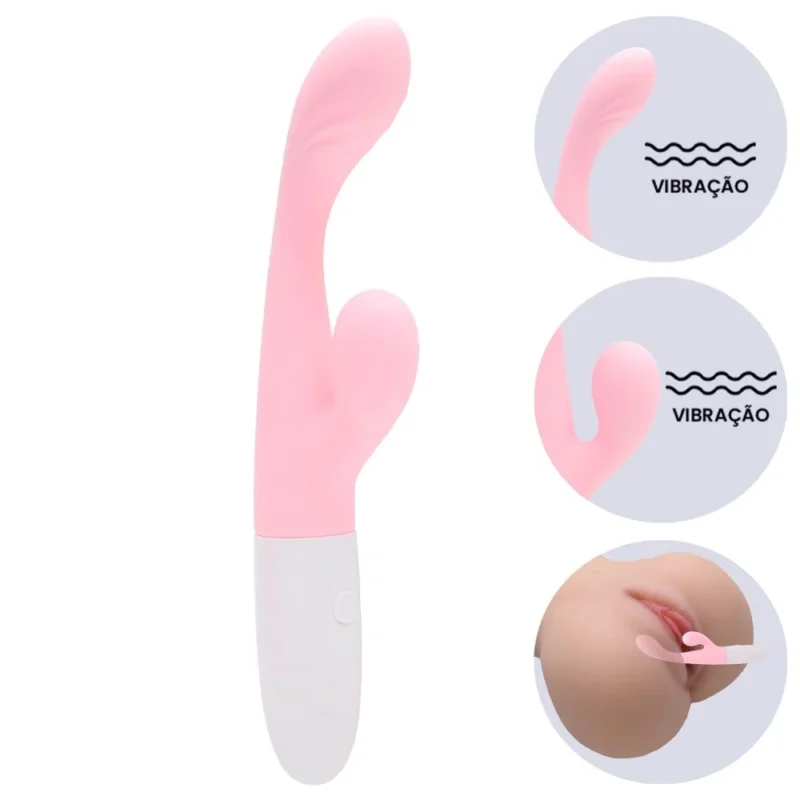 Vibrador Ponto G Ball com 10 intensidades rosa (PG186D) pilha