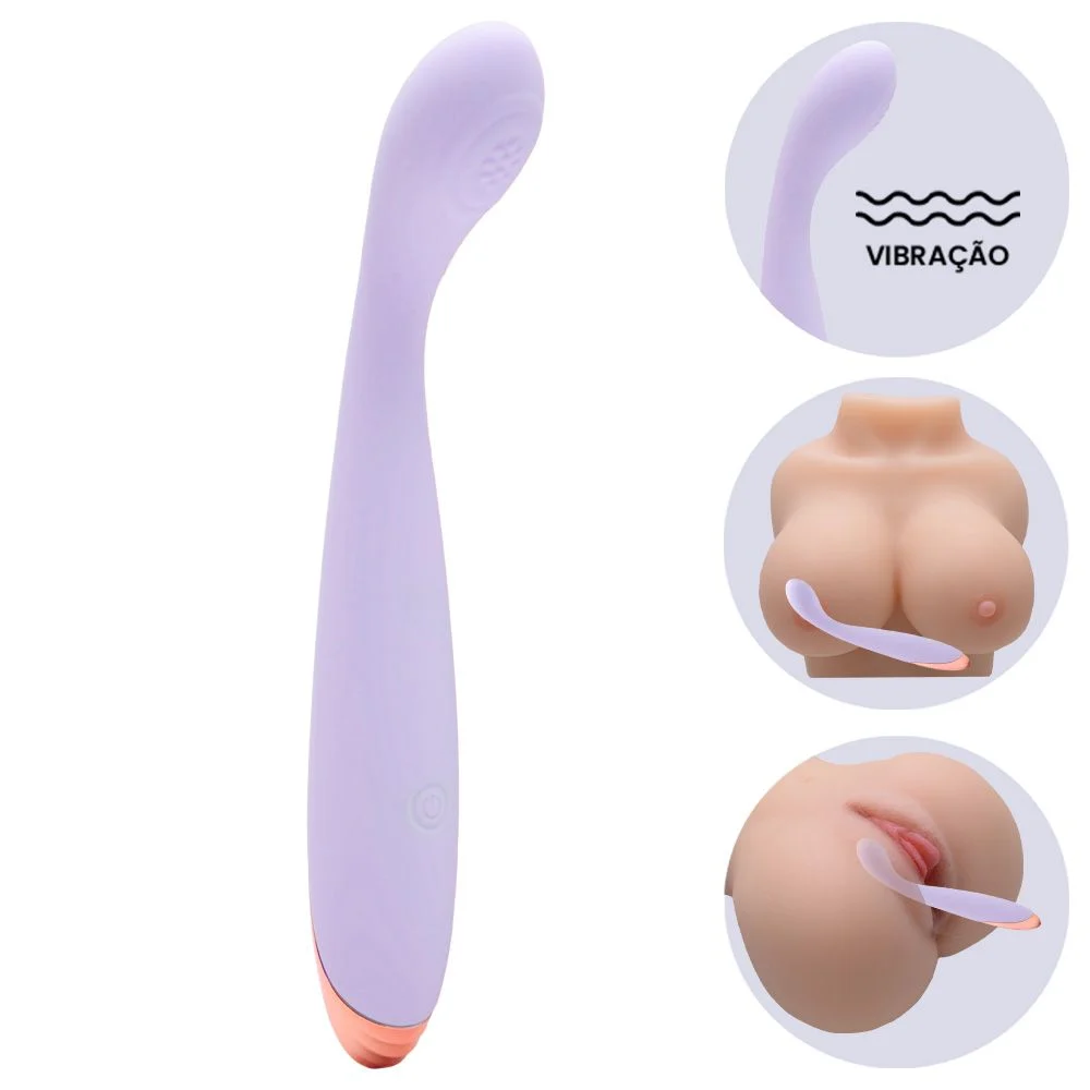 V1br4d0r Ponto G Usb Finger 10 recarregável lilás (PG187B) recarregável