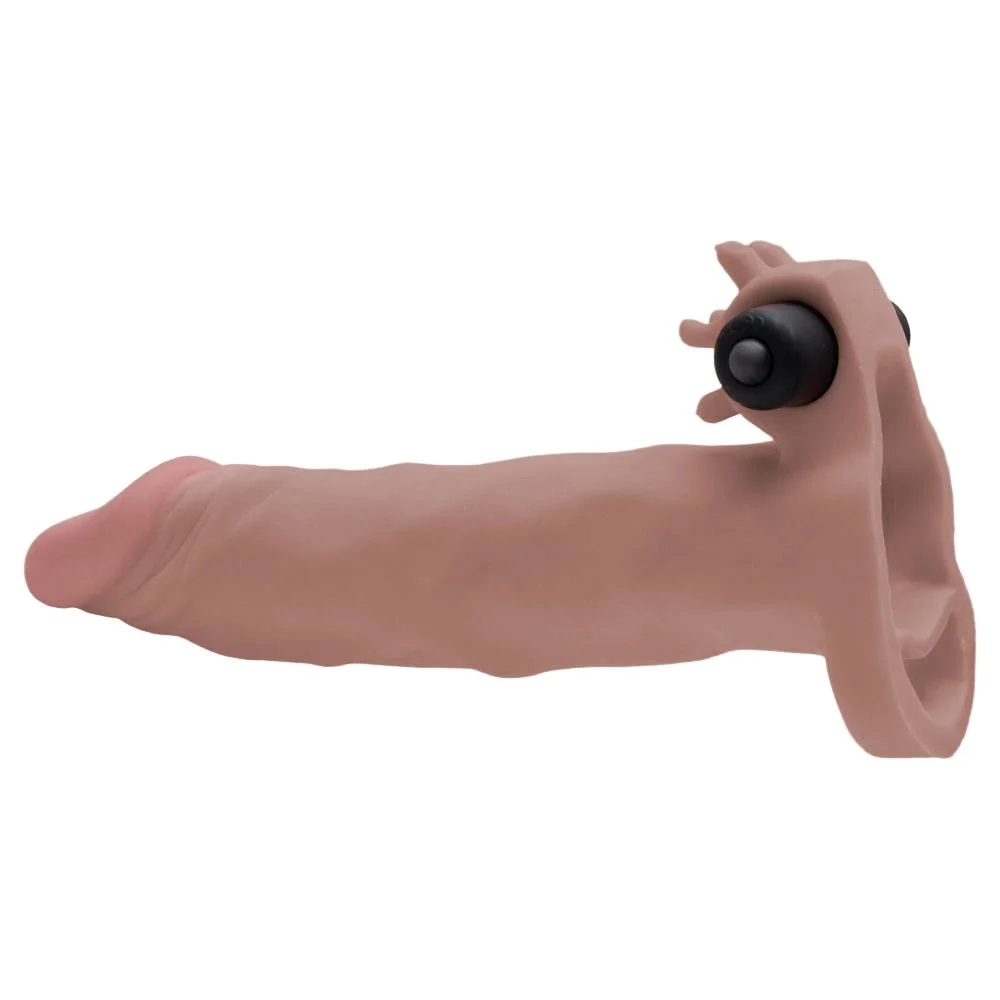 Capa Peniana Realística Com V1br4d0r Com Anel 19Cm (CA032)