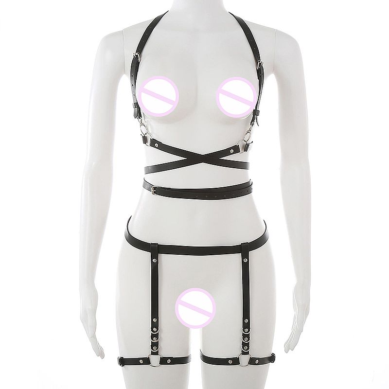 Conjunto Harness com Cinta Liga em C0ur0 (9280)