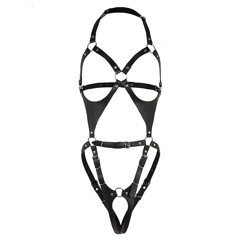 Harness Corporal Estruturado em C0ur0 e Argolas Metálicas (9293)