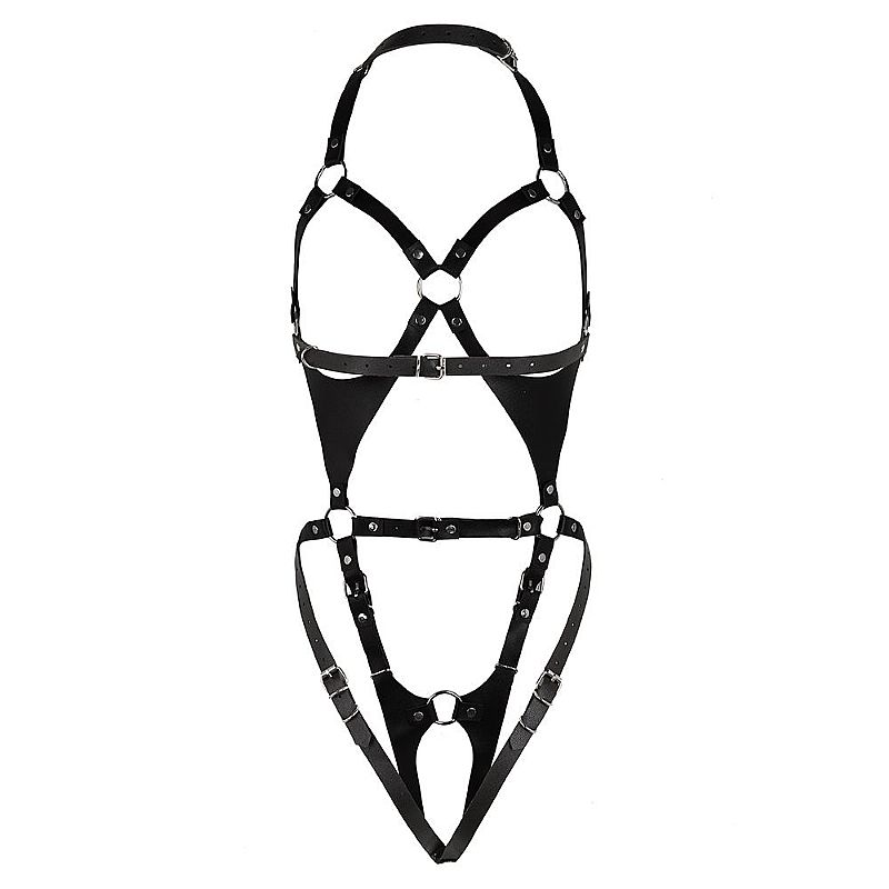 Harness Corporal Estruturado em C0ur0 e Argolas Metálicas (9293)