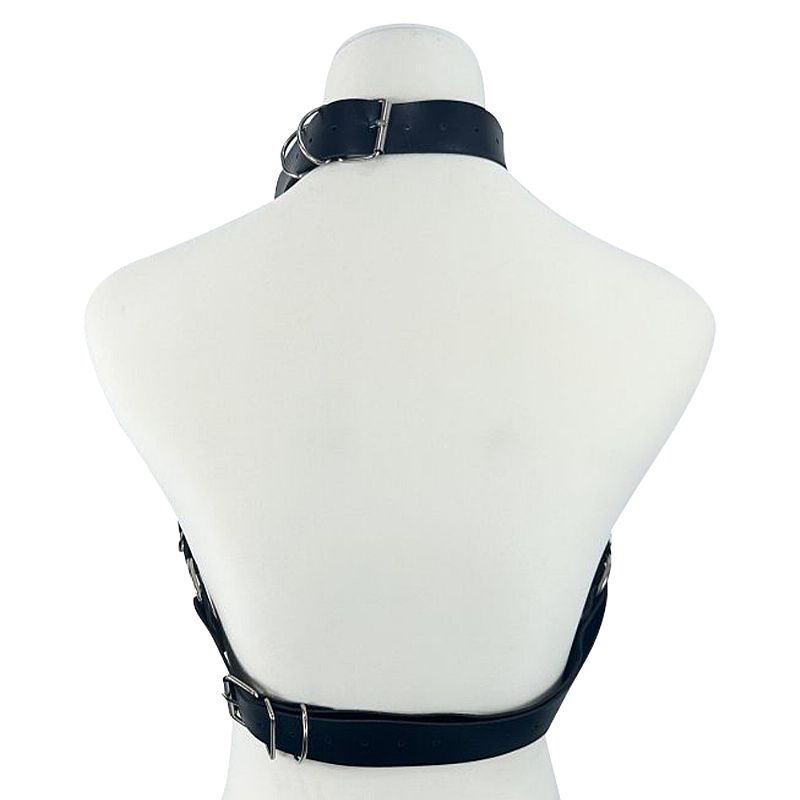 Harness com Contorno de Busto em Couro com Correntes (9296) — foto 6