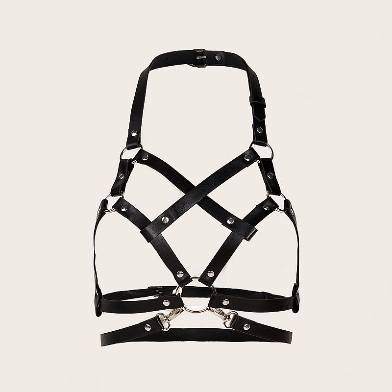 Harness com Contorno de Busto em Couro (9300) — foto 9