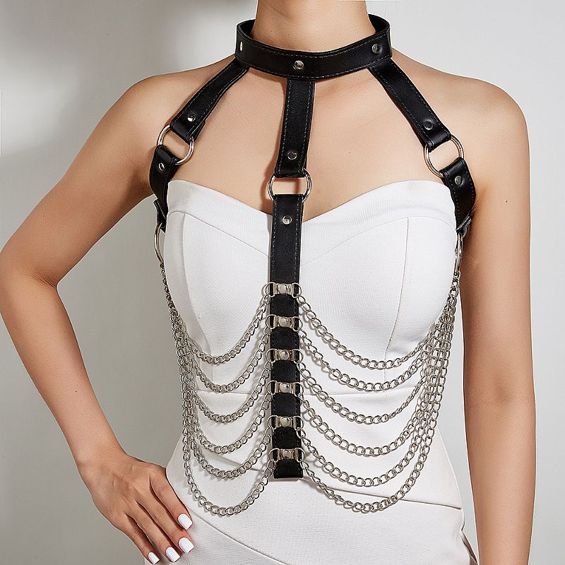 Harness Corporal em Couro com Correntes (9318) — foto 6