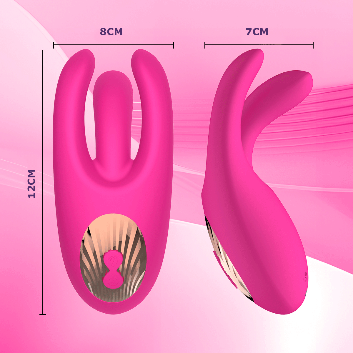 Vibrador com Movimento de Dedilhar e Estimulador de Clitóris (BD-2301) recarregável — foto 5