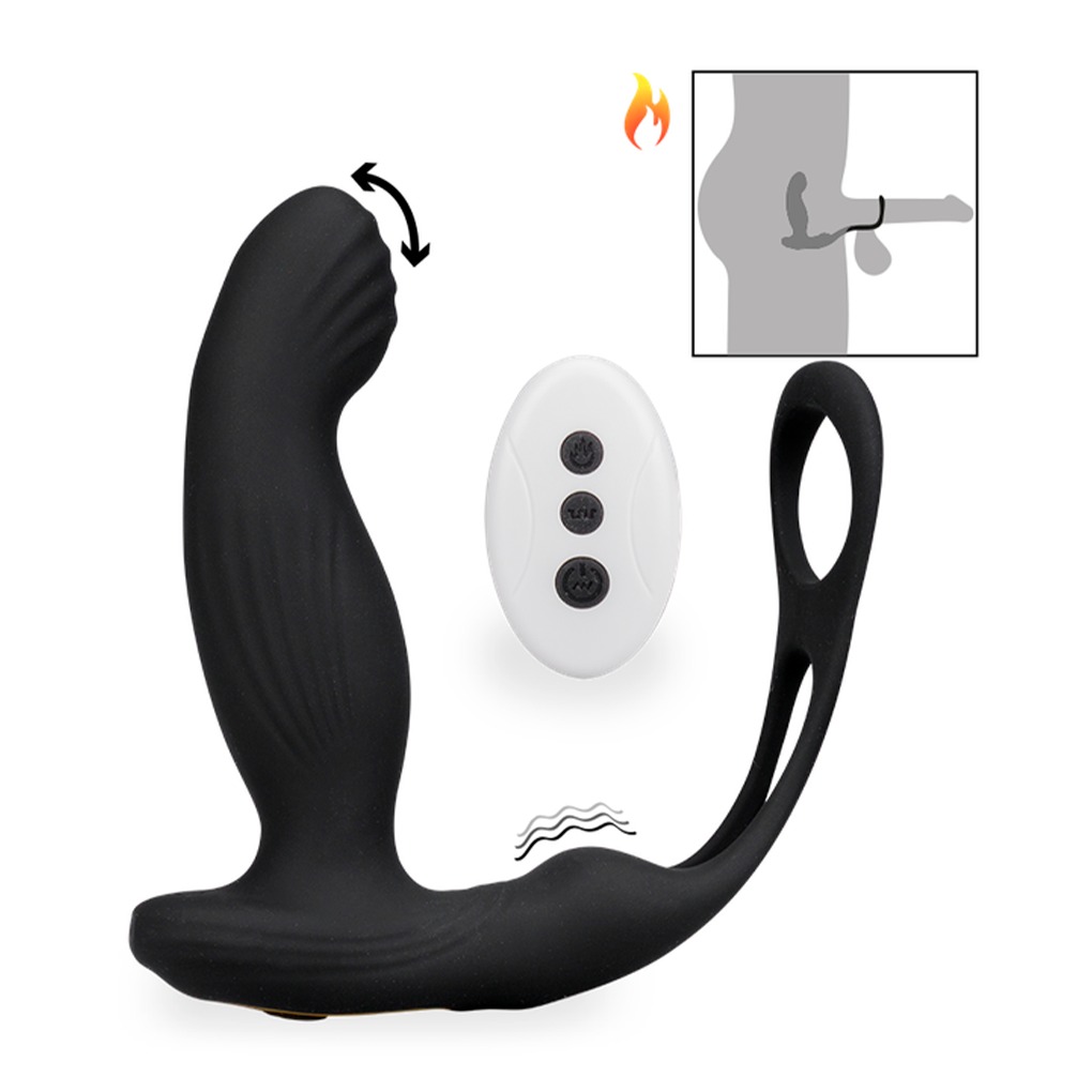 Vibrador de Próstata Anel Peniano Duplo com Movimentos de Vem e Aquecimento (GM-406) — foto 1