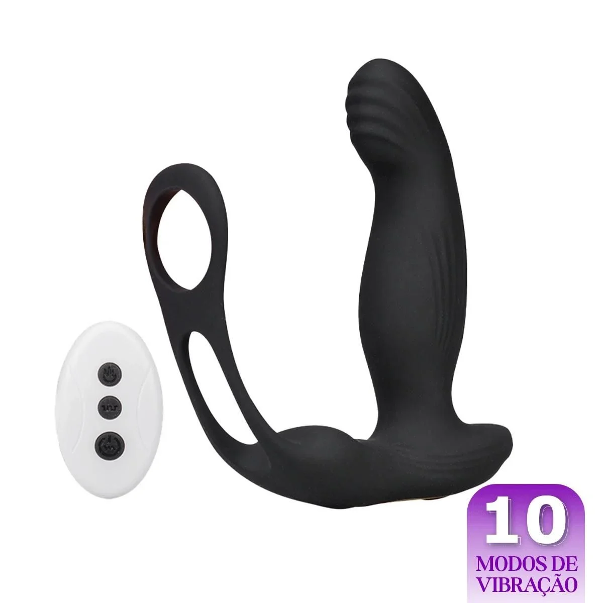Vibrador de Próstata Anel Peniano Duplo com Movimentos de Vem e Aquecimento (GM-406) — foto 4