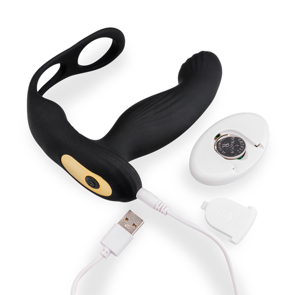 Vibrador de Próstata Anel Peniano Duplo com Movimentos de Vem e Aquecimento (GM-406) — foto 2
