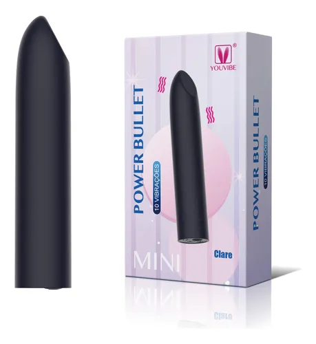 Bullet -Cápsula vibratória com a ponta achatada- 10 intensidade (MV120C) Recarregável