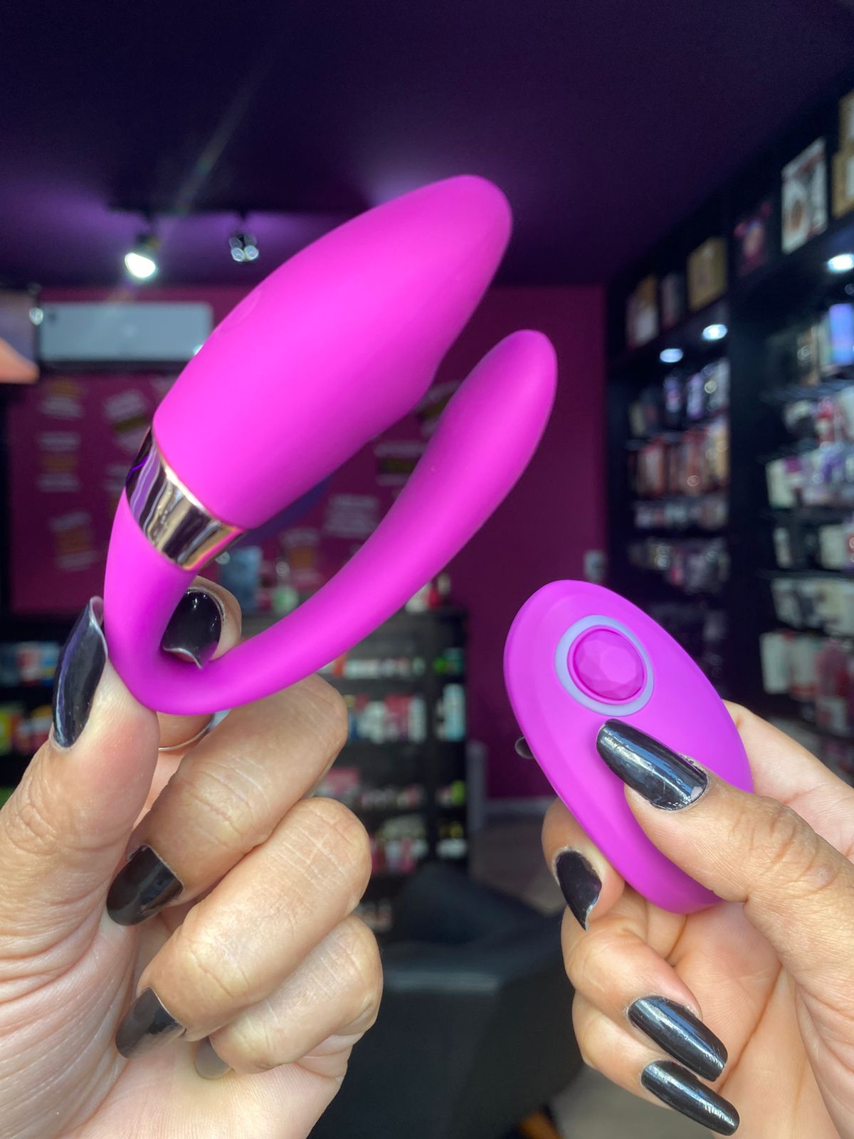 V1br4d0r Luxo Casal Pontas Duplas 10 Vibrações (CD031) recarregável