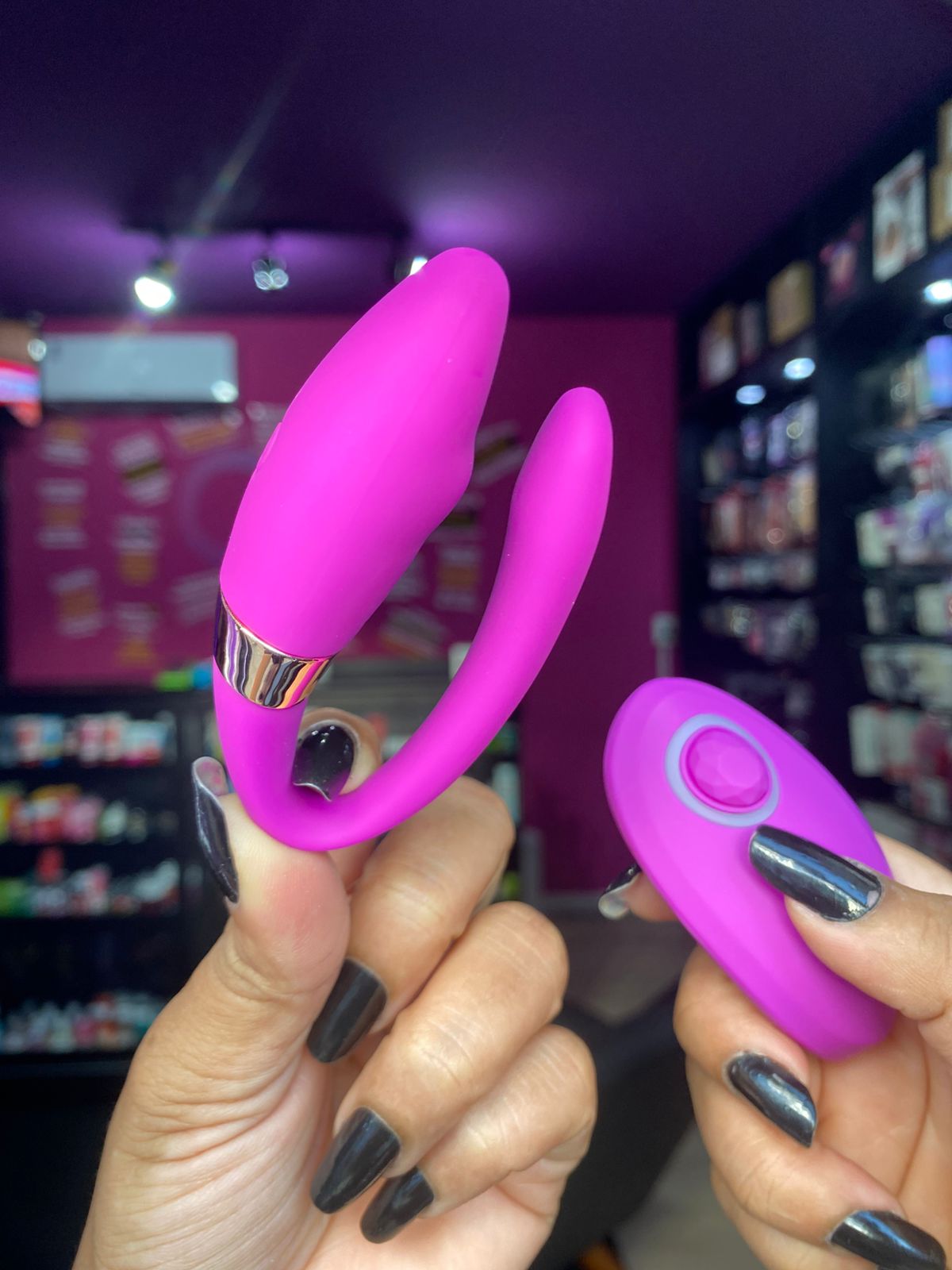 V1br4d0r Luxo Casal Pontas Duplas 10 Vibrações (CD031) recarregável