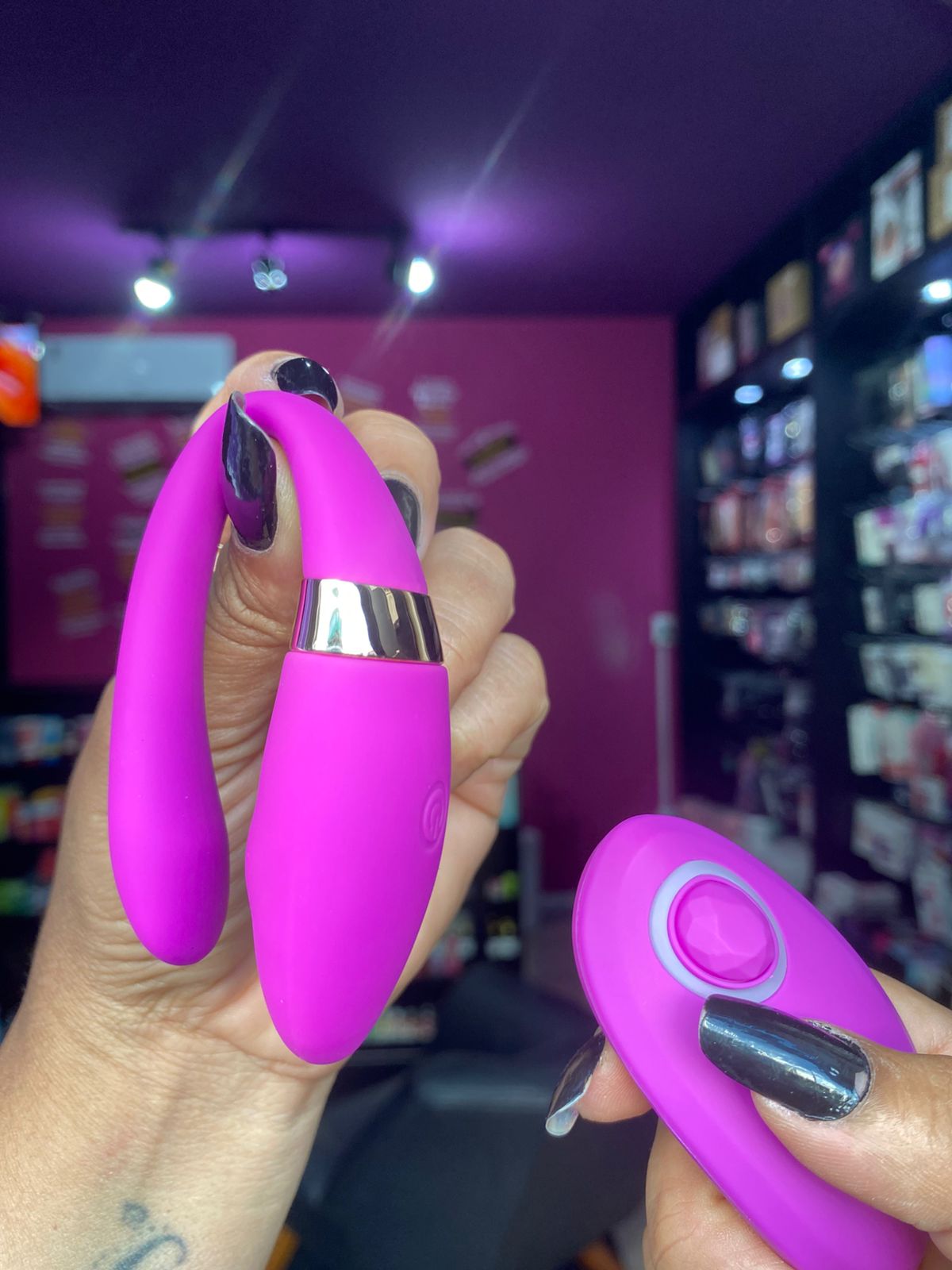 V1br4d0r Luxo Casal Pontas Duplas 10 Vibrações (CD031) recarregável