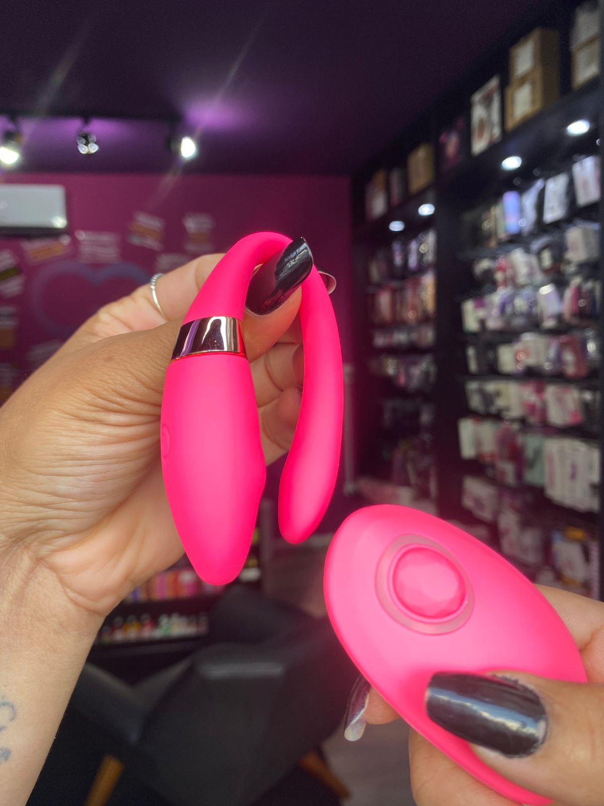 V1br4d0r Luxo Casal Pontas Duplas 10 Vibrações (CD031) recarregável