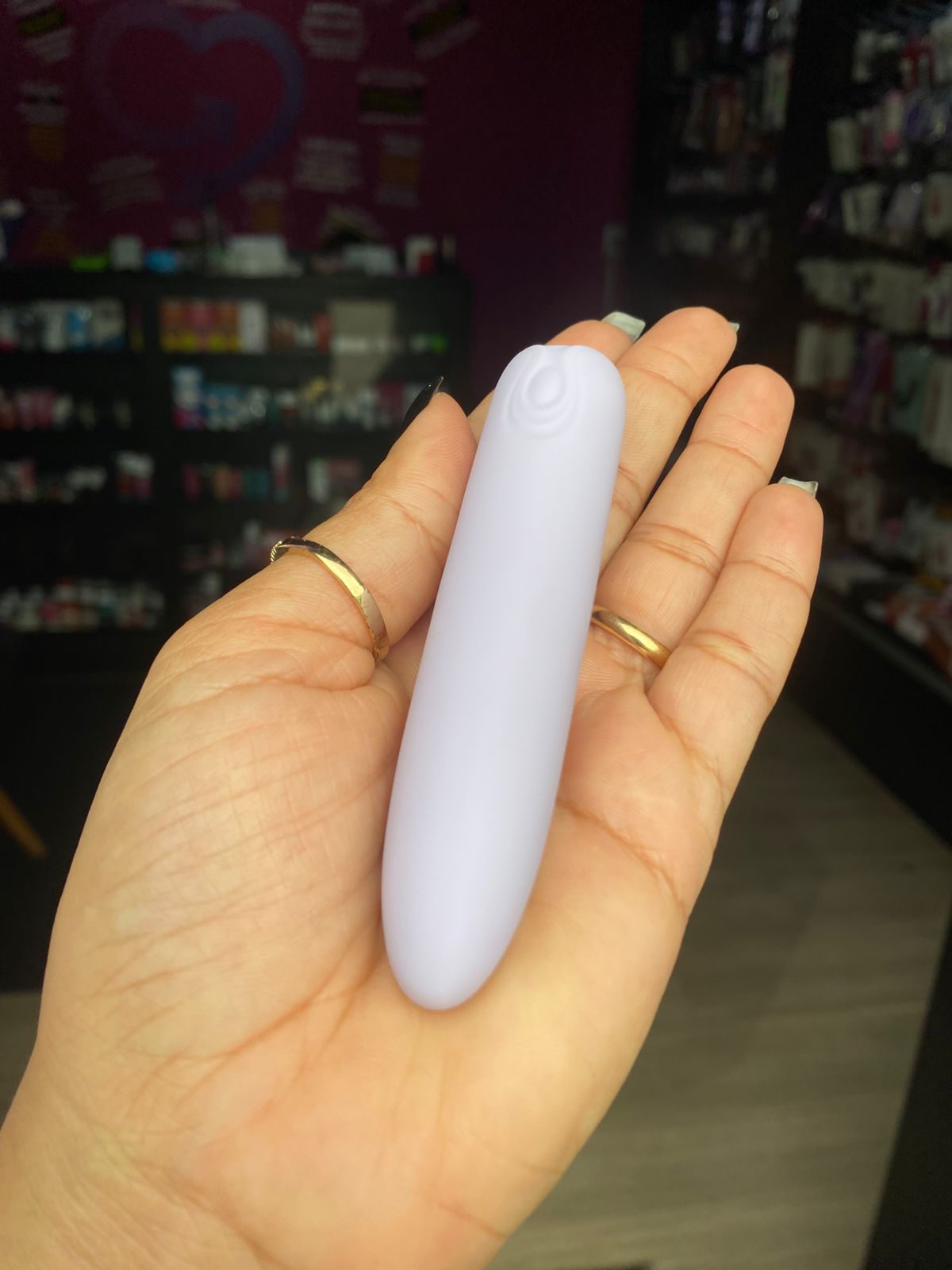 vibrador bullet aveludado 10 intensidades (MV125) recarregável — foto 2