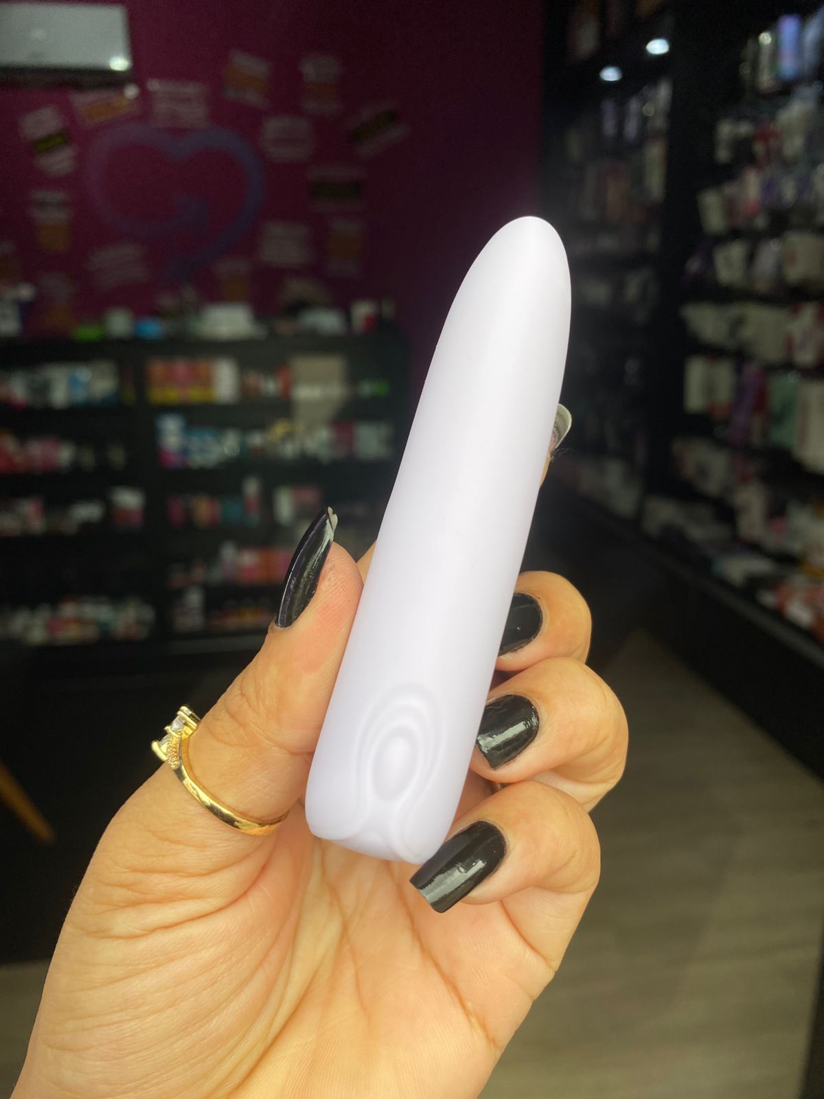 vibrador bullet aveludado 10 intensidades (MV125) recarregável
