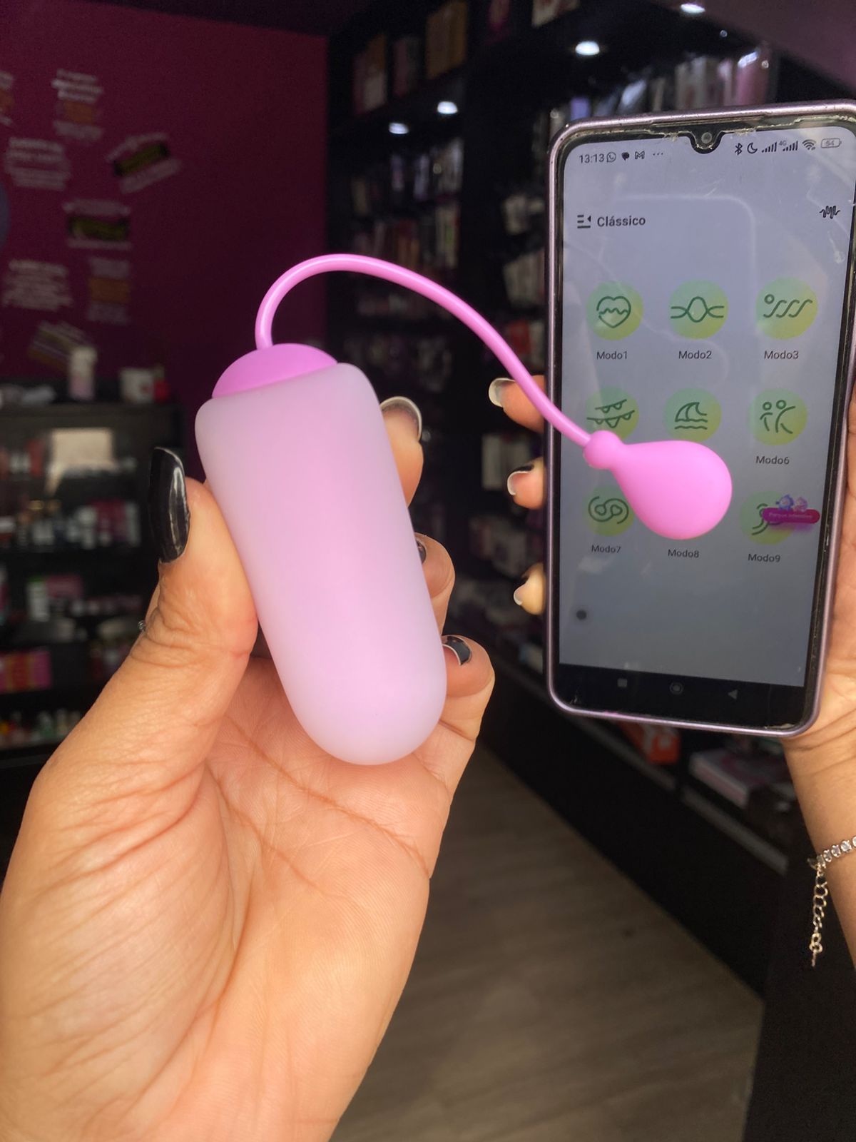 Bull3t por aplicativo de celular Usb 9 Vibrações (OV047) recarregável