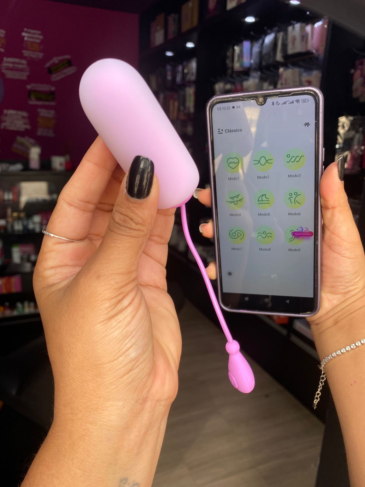 Bull3t por aplicativo de celular Usb 9 Vibrações (OV047) recarregável