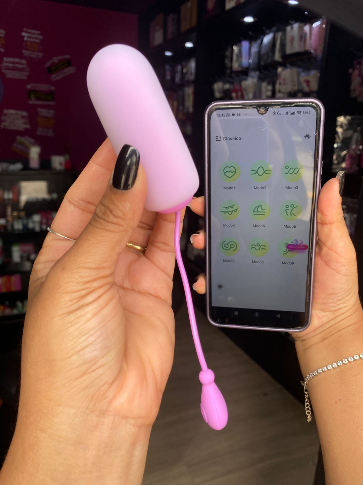 Bull3t por aplicativo de celular Usb 9 Vibrações (OV047) recarregável