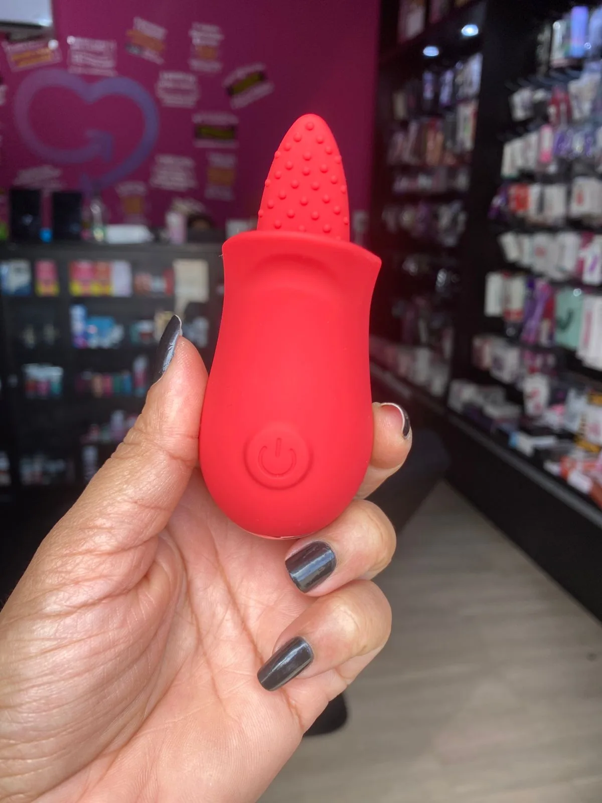 Vibrador de clitóris com lingua (7499) recarregável