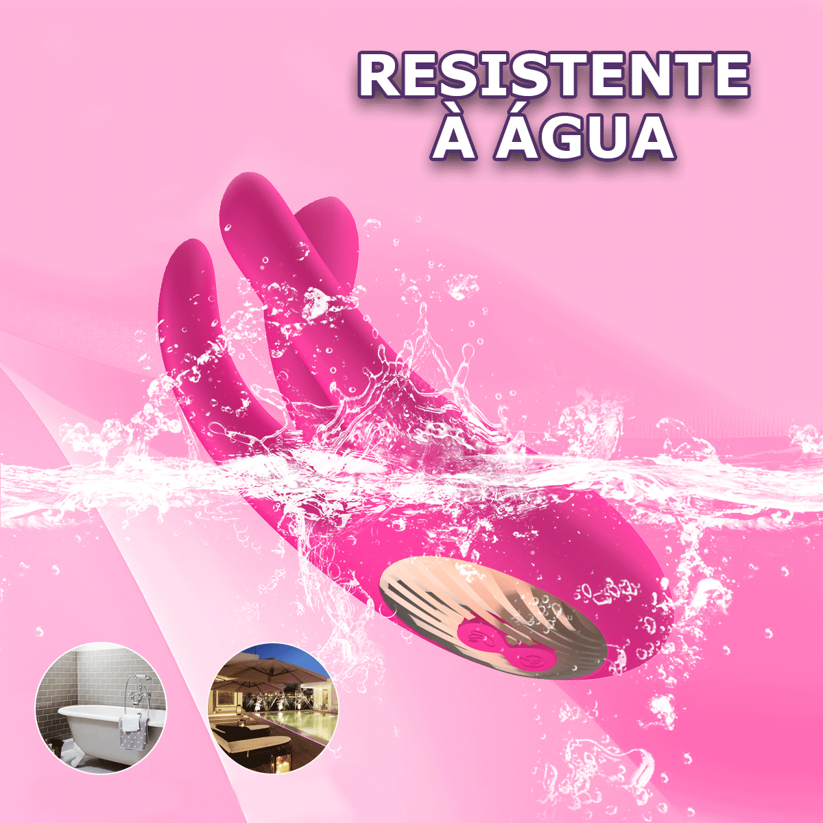 Vibrador com Movimento de Dedilhar e Estimulador de Clitóris (BD-2301) recarregável — foto 7
