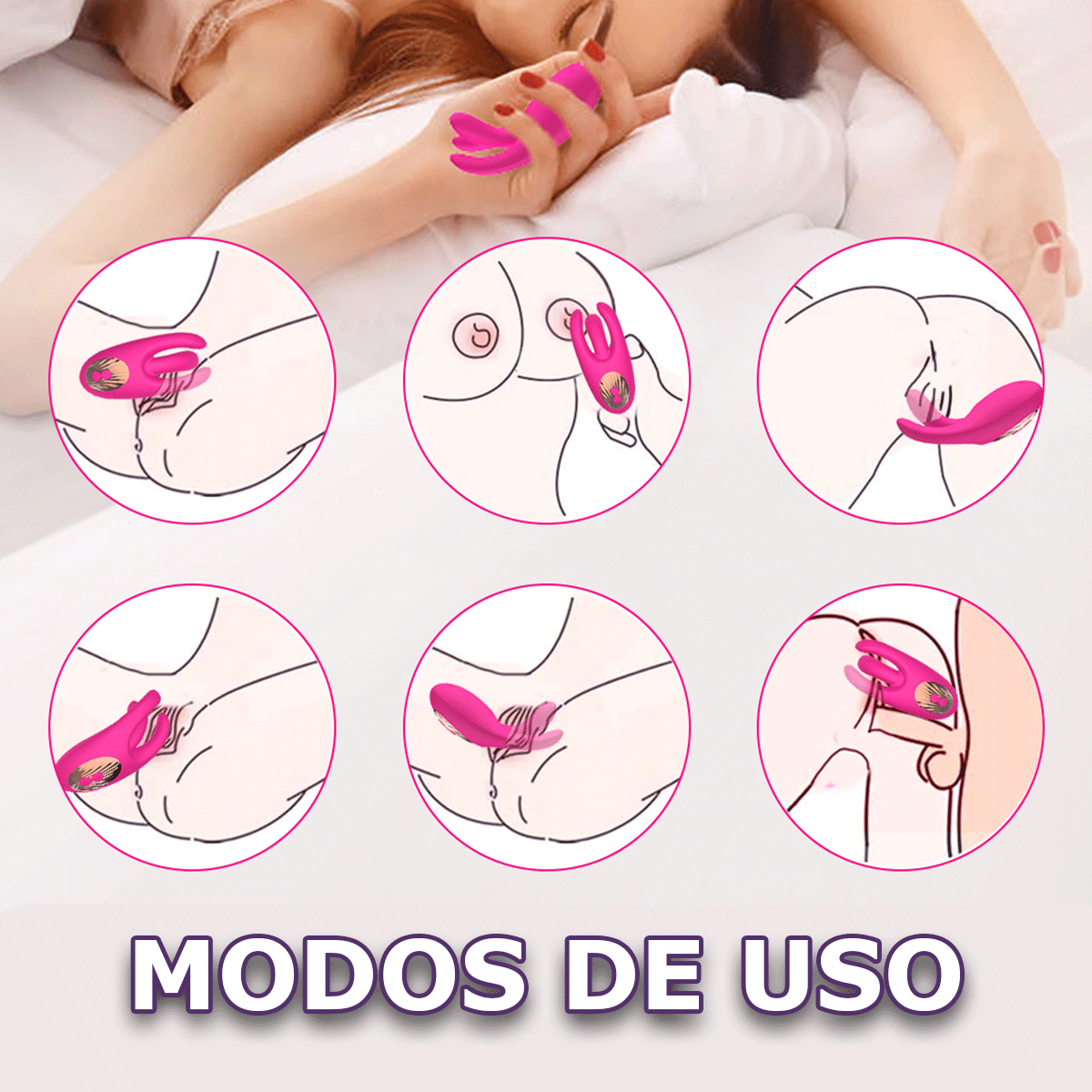 Vibrador com Movimento de Dedilhar e Estimulador de Clitóris (BD-2301) recarregável — foto 13