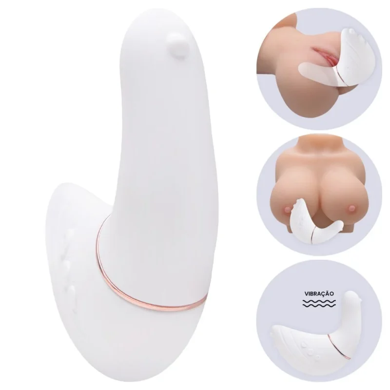 Vibrador Pontas Duplas 10 intensidades (ES034) recarregável