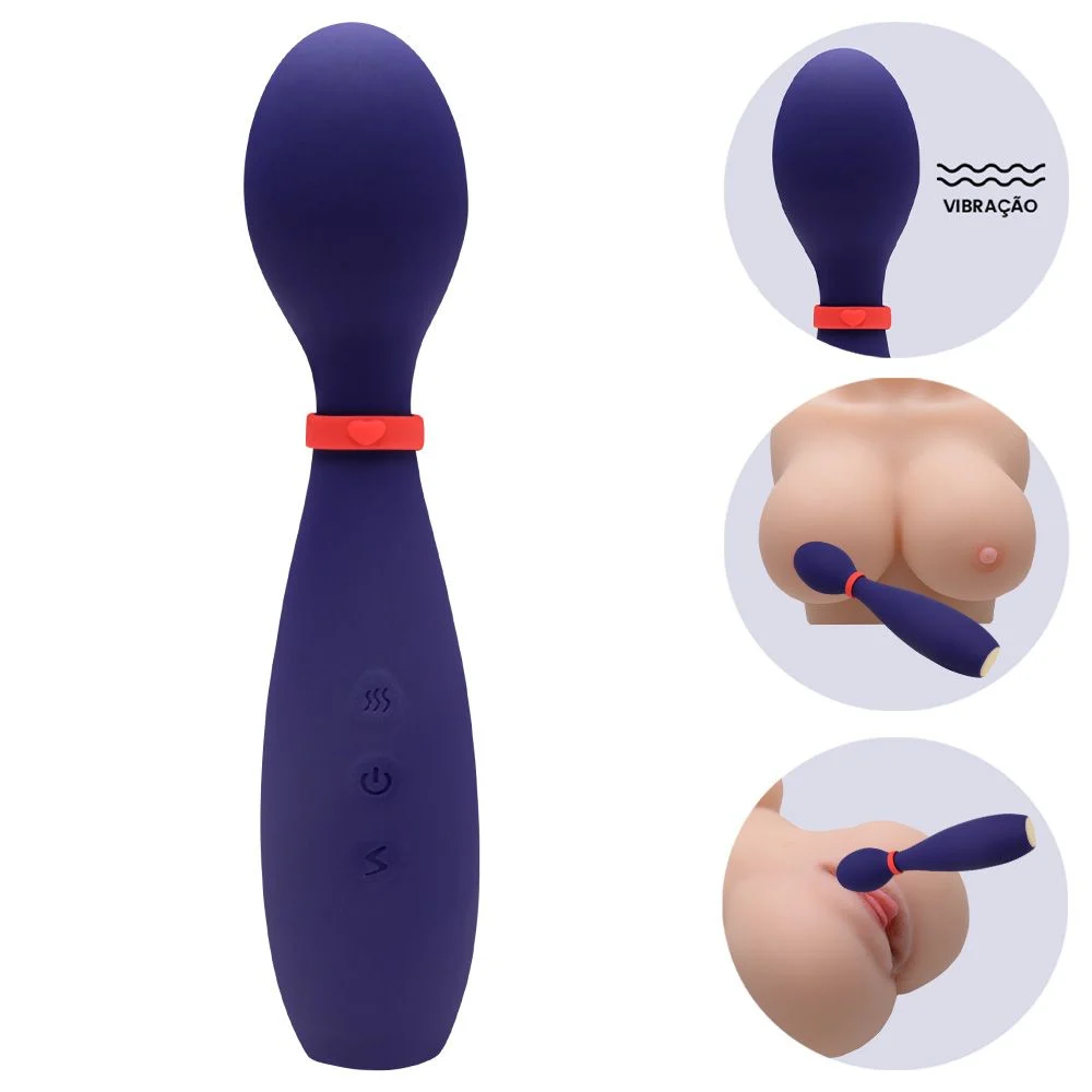 V1br4d0r varinha mágica 5 Vibrações E 3 Níveis De Velocidade (VB136) recarregável