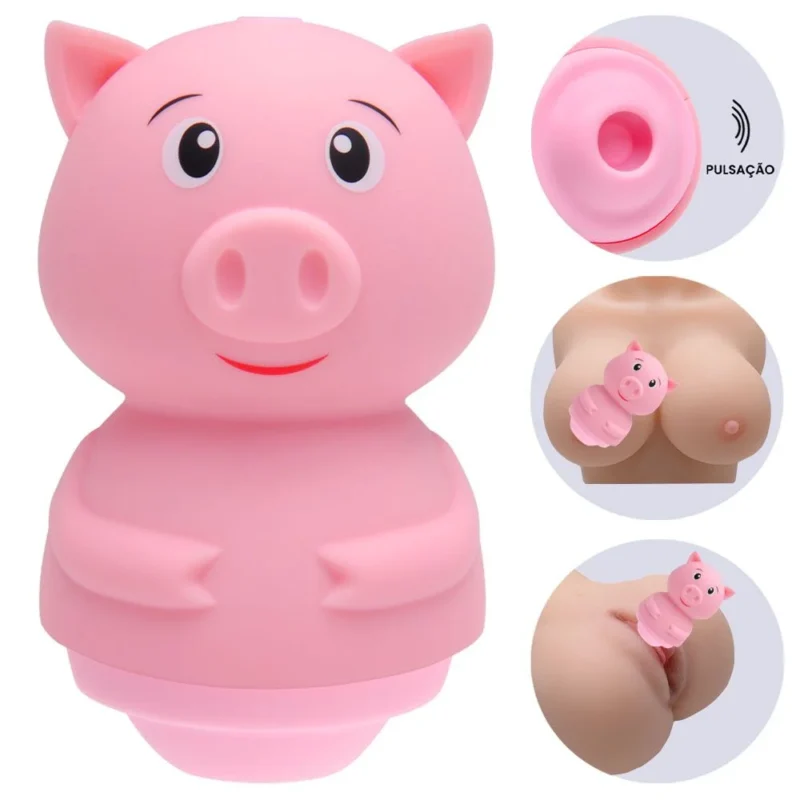 Piggy Vibrador Com 10 Modos De Pulsação (7741) recarregável