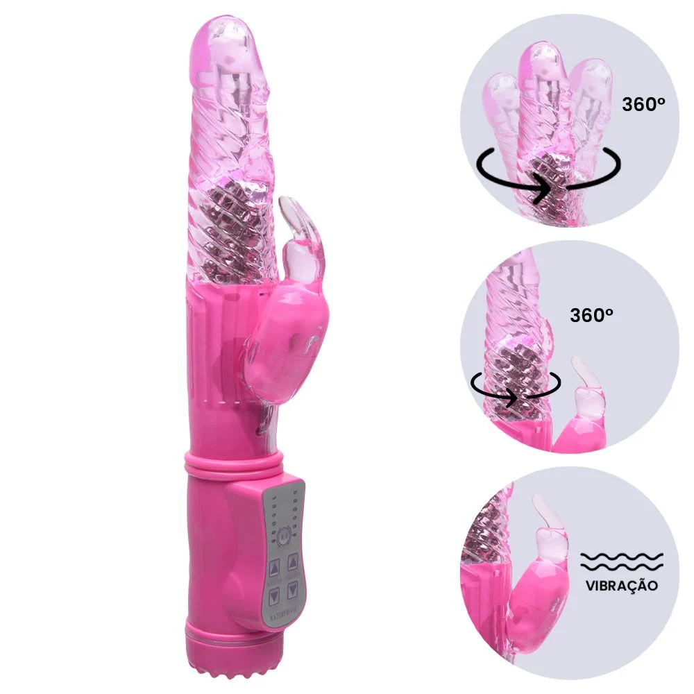 rabbit -V1br4d0r com estimulo no ponto G e cl1t0r1s com rotação- 12 intensidades (1073) pilha