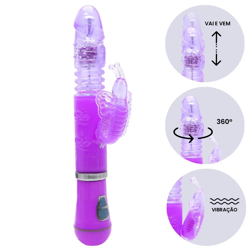 V1br4d0r Rotativo Borboleta Vai Vem (8433) recarregável