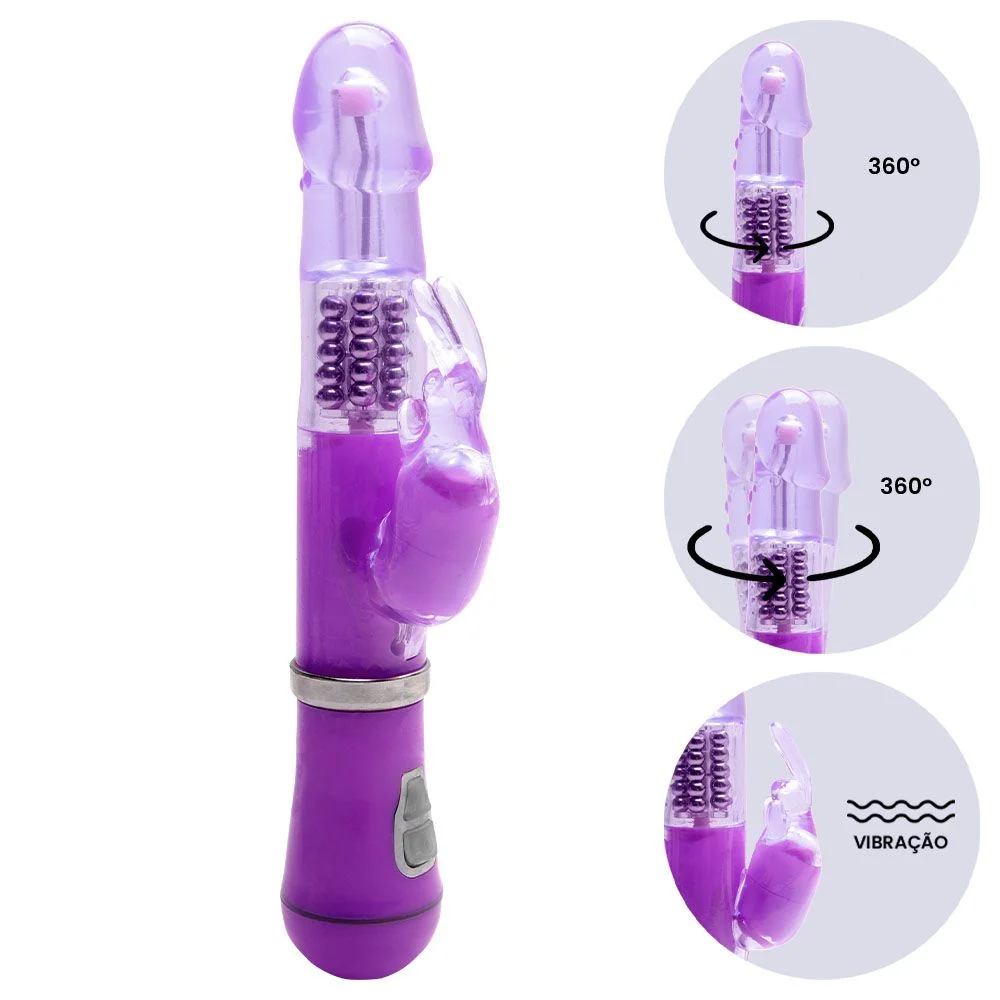 V1br4d0r Rotativo Coelhinho 9 intensidades (8493) Pilha