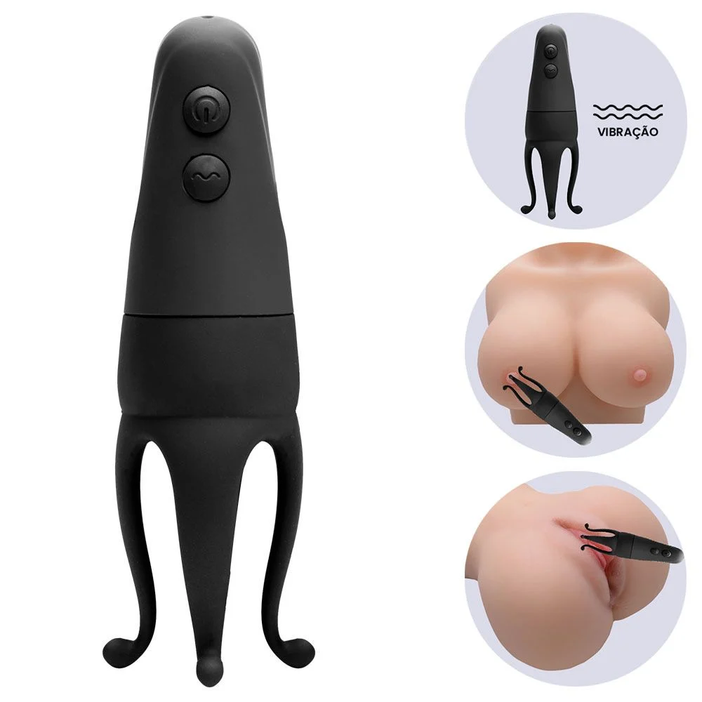 V1br4d0r Octopus Lilo 10 Vibrações (VB206) recarregável