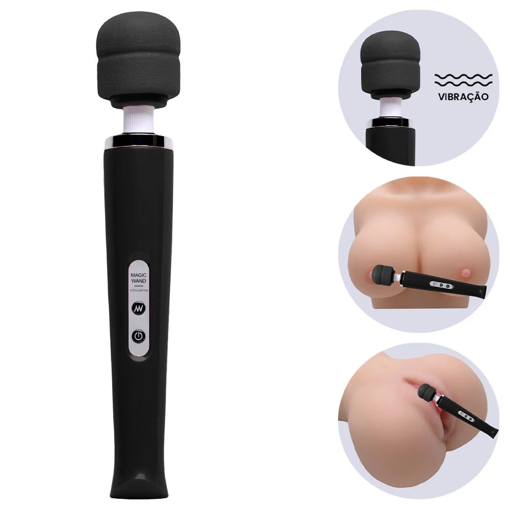 V1br4d0r Varinha Mágica 32Cm preta (5346) Recarregável