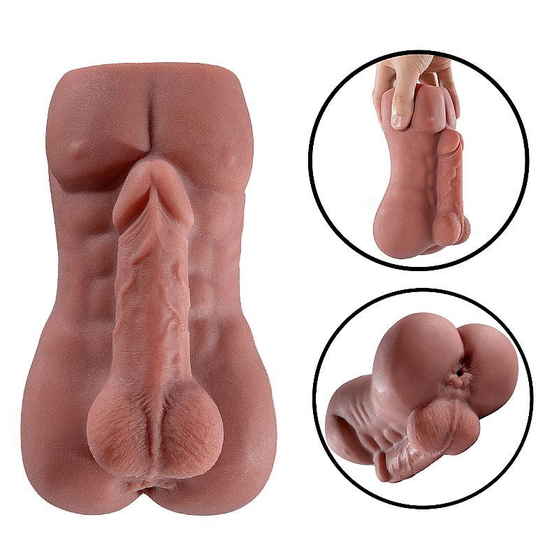 M4sturb4d0r Masculino com 4nus 16,5x9 cm (8871) marrom
